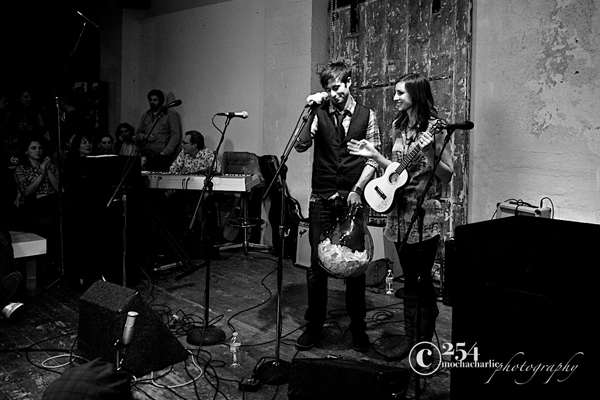 Seattle Living Room Show & Melodic Caring Project (1/5/13) Levi and Stephanie Ware (MCP) (Photo by Mocha Charlie)