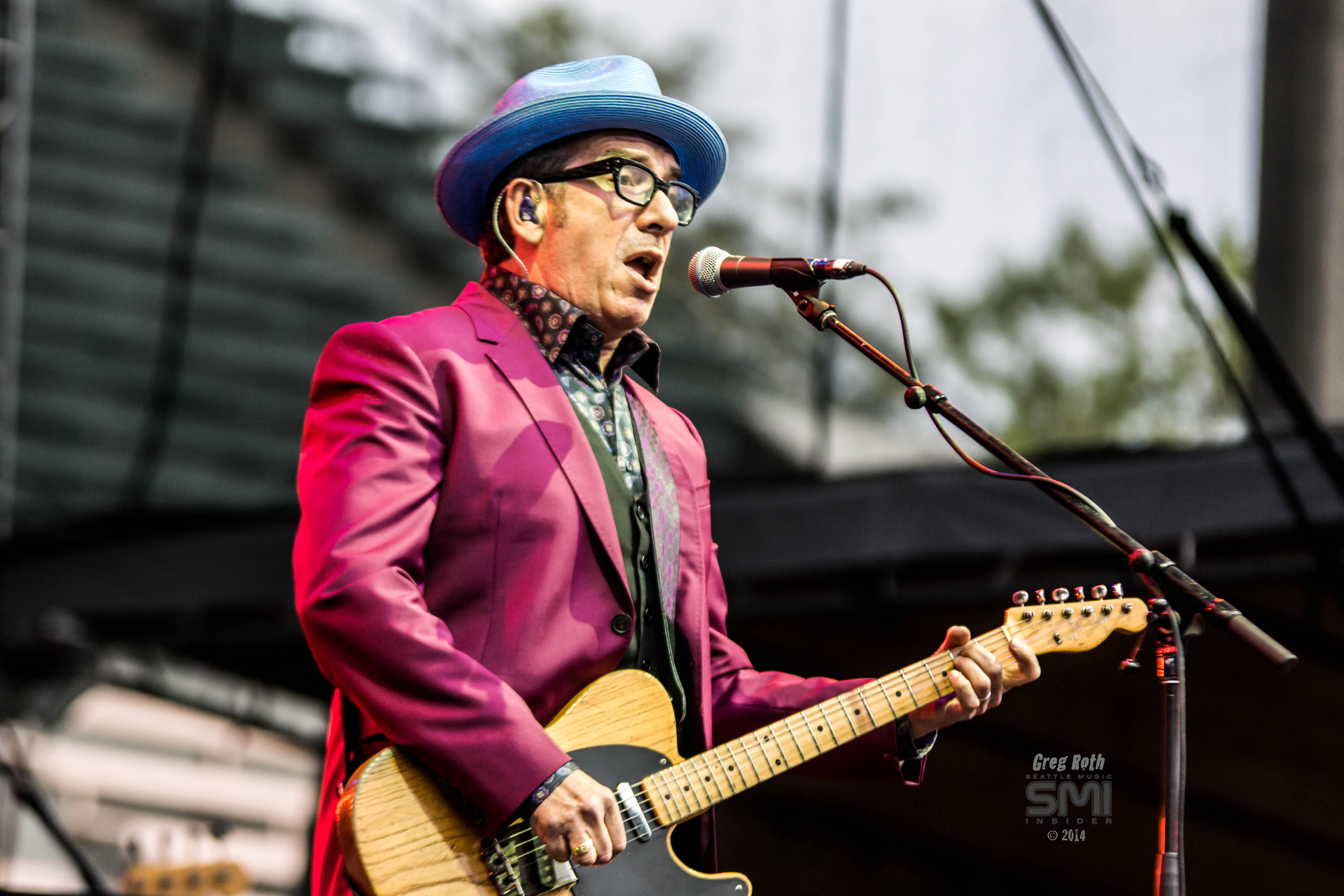 Elvis Costello Live @ Bumbershoot 2014 (Photo by Greg Roth)